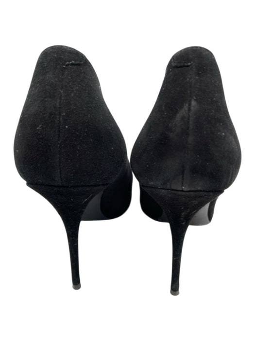 Giuseppe Zanotti Shoe Size 38.5 Black Leather Suede Pointed Toe Stiletto Pumps Black / 38.5