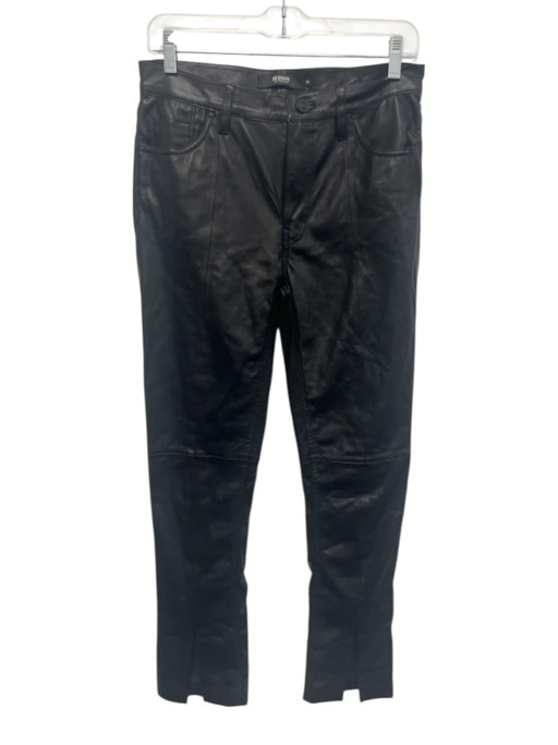 Hudson Size 26 Black Faux Leather Zip Fly Pants Black / 26