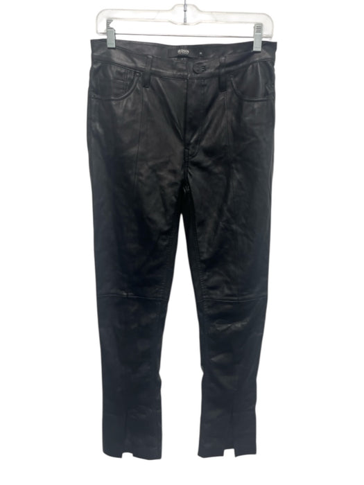 Hudson Size 26 Black Faux Leather Zip Fly Pants Black / 26