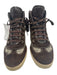 Gucci Shoe Size 38 Brown Coated Canvas High Top Guccissima Lace Up Sneakers Brown / 38