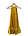 One 33 Social Size 4 Mustard Polyester Neck Tie Animal Print Sleeveless Dress Mustard / 4