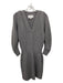 Brochu Walker Size S Gray Wool V Neck Long Sleeve Elastic Waist Mini Dress Gray / S