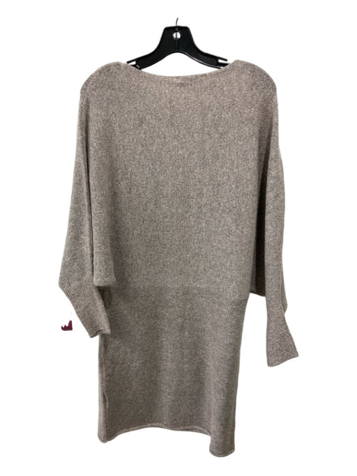 Kerisma Size S/M Beige Gray Acrylic Blend Dolman Long Sleeve Wide Neck Dress Beige Gray / S/M