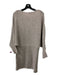 Kerisma Size S/M Beige Gray Acrylic Blend Dolman Long Sleeve Wide Neck Dress Beige Gray / S/M