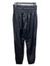 Joie Size XS Black Polyurethane Elastic Drawstring Jogger Pockets Pants Black / XS