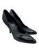 Balenciaga Paris Shoe Size 38.5 Black Leather Upper Pointed Almond Toe Pumps Black / 38.5