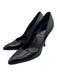 Balenciaga Paris Shoe Size 38.5 Black Leather Upper Pointed Almond Toe Pumps Black / 38.5