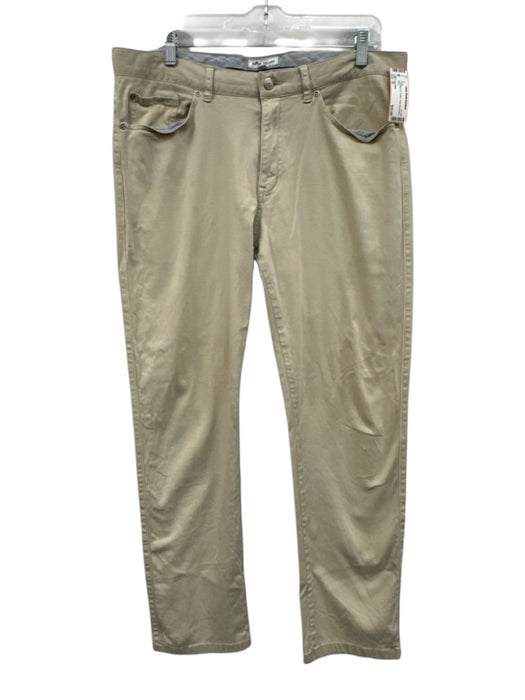 Peter Millar Size 35 Light Beige Cotton Solid Men's Pants Light Beige / 35