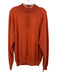 Peter Millar Size L Orange Cashmere Solid Quarter Zip Men's Sweater Orange / L