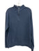 Peter Millar Size L Navy Blue Cotton Solid Quarter Zip Men's Sweater Navy Blue / L
