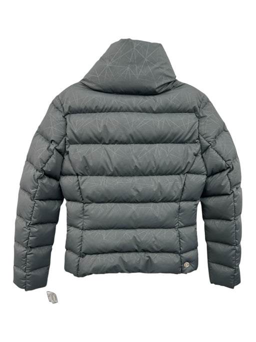Colmar Size 42 Gray Polyester Duck Down Shimmer Zip Front Puffer Jacket Gray / 42