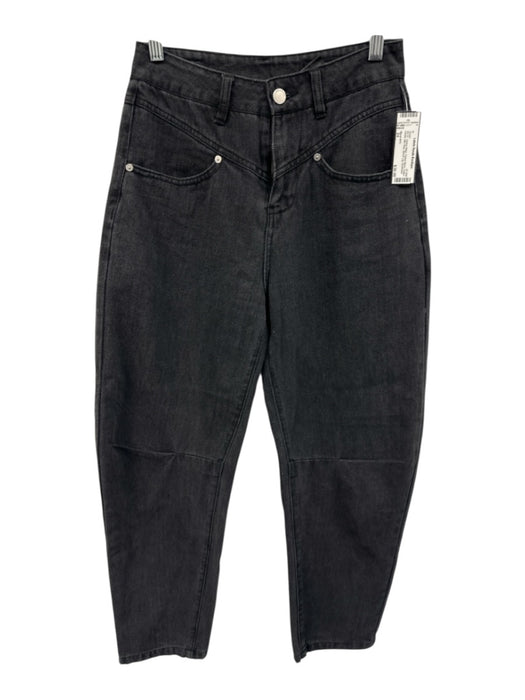 Blank NYC Size 24 Faded Black Cotton Denim Mid Rise Barrel Leg Jeans Faded Black / 24
