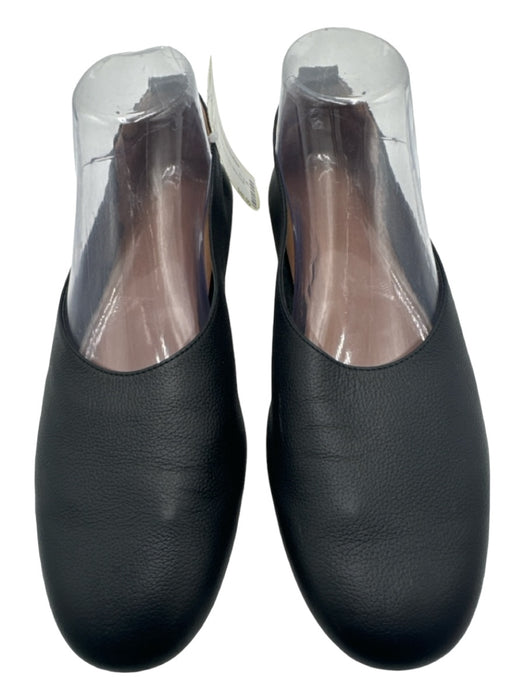 Everlane Shoe Size 10.5 Black Leather Side Vent Stripe Detail Flats Black / 10.5