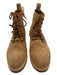 Jenni Kayne Shoe Size 38 Camel Brown Suede Ankle Bootie lace up Booties Camel Brown / 38