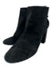 Aquazzura Shoe Size 37.5 Black Suede Below the ankle Back Zip Almond Toe Booties Black / 37.5