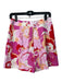 La Double J Size S Pink, Orange & White Cotton Blend High Rise Floral Shorts Pink, Orange & White / S