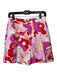 La Double J Size S Pink, Orange & White Cotton Blend High Rise Floral Shorts Pink, Orange & White / S