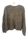 Vince Size XS Brown Print Polyamide & Alpaca V Neck Knit Long Sleeve Sweater Brown Print / XS