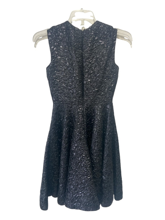 Giambattista Valli Size XXS Black Shimmer Polyamide & Acetate Sleeveless Dress Black Shimmer / XXS