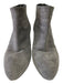 Prada Shoe Size 37.5 Gray Suede Block Heel Almond Toe Zip Back Booties Gray / 37.5