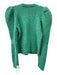 Derek Lam 10 Crosby Size S Green Wool Blend Crew Neck Puff Shoulder Sweater Green / S