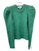 Derek Lam 10 Crosby Size S Green Wool Blend Crew Neck Puff Shoulder Sweater Green / S