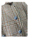 L'agence Size XS Brown & Blue Print Virgin Wool Plaid Double Breast Zip Jacket Brown & Blue Print / XS