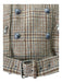 L'agence Size XS Brown & Blue Print Virgin Wool Plaid Double Breast Zip Jacket Brown & Blue Print / XS