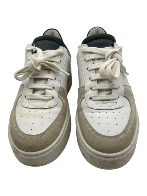 Axel Arigato Shoe Size 6.5 White, Green & Blue Leather & Suede Lace Up Sneakers White, Green & Blue / 6.5