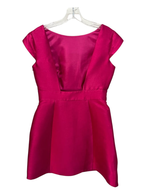 Kate Spade Size 8 Hot pink Polyester & Silk Cap Sleeve Wide Neck Open Back Dress Hot pink / 8