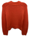 Vince Size M Rust Orange Cashmere Knit Ribbed Hem Cropped Pullover Sweater Rust Orange / M