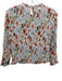 Veronica Beard Size 4 White & Multi Polyester Floral Long Balloon Sleeve Top White & Multi / 4