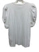 A.L.C. Size S White Cotton Heathered Short Puff Sleeve T Shirt Top White / S