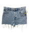 Sezane Denim Size 42 Light Wash Cotton Denim Frayed Hem High Waist Mini Shorts Light Wash / 42
