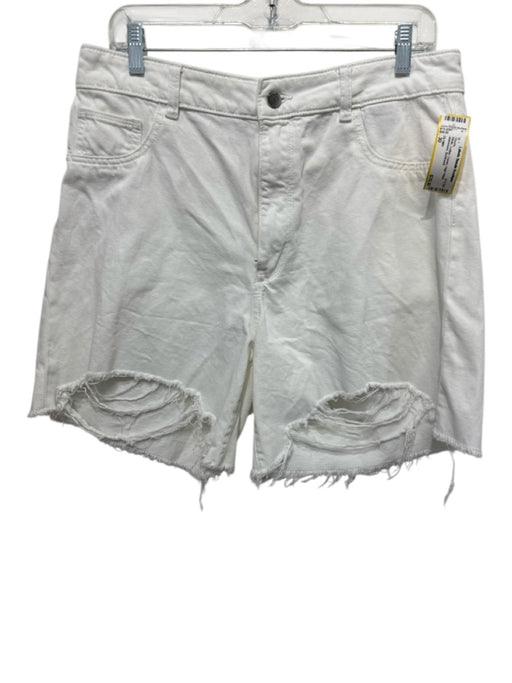 DL1961 Size 30 White Cotton Denim High Waist distressed Shorts White / 30