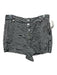 Reformation Size M Black & White Linen Gingham High Waist Button Fly Mini Shorts Black & White / M