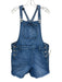 Madewell Size XL Blue Cotton Denim Frayed Hem Shorts Overalls Blue / XL
