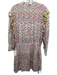 Tanya Taylor Size M Cream & Multi Viscose & Silk Long Sleeve Smocked Dress Cream & Multi / M