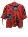 Hunter Bell Size XS Red, Blue & Brown Cotton Short Puff Sleeve Floral Print Top Red, Blue & Brown / XS