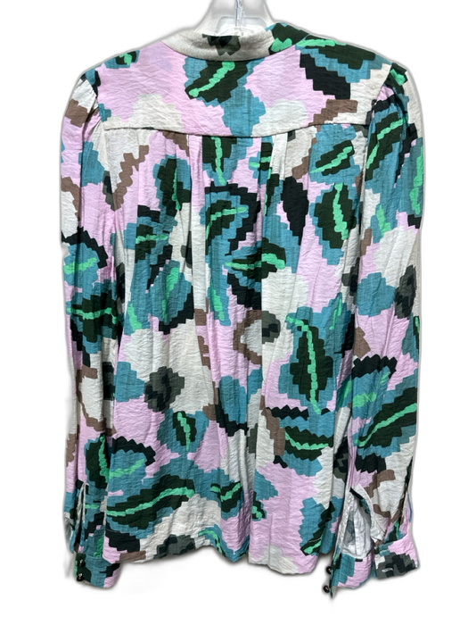Munthe Size 40 Blue, Purple & Multi Viscose Blend Long Sleeve Abstract Print Top Blue, Purple & Multi / 40