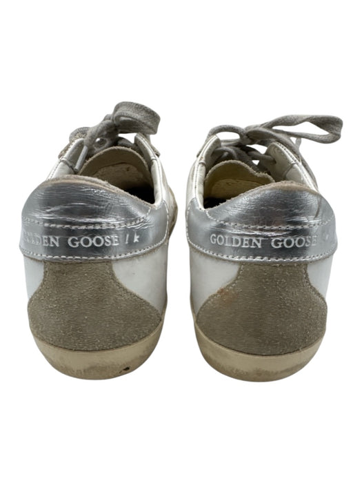 Golden Goose Shoe Size 37 White, Gray & Pink Leather Suede Toe Metallic Sneakers White, Gray & Pink / 37