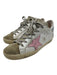 Golden Goose Shoe Size 37 White, Gray & Pink Leather Suede Toe Metallic Sneakers White, Gray & Pink / 37