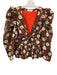 Rhode Size Small White, Red, Blue Cotton Long puff sleeve Floral Peplum Top White, Red, Blue / Small