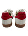 Back 70 Shoe Size 38 White & Red Leather Upper T Toe Logo Side Low Top Sneakers White & Red / 38