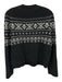 Vince Size S Black, White & Green Cashmere Knit Ribbed Hem Patterned Sweater Black, White & Green / S