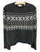 Vince Size S Black, White & Green Cashmere Knit Ribbed Hem Patterned Sweater Black, White & Green / S