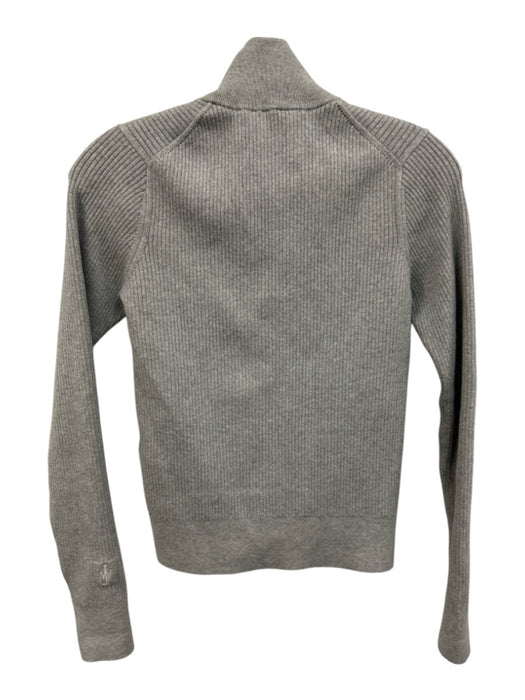 JW Anderson Size S Gray Cotton Blend Ribbed Knit Zip Front high neck Jacket Gray / S