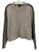Rag & Bone Size XS Gray & Black Wool Ribbed Knit Whipstitch Cropped Sweater Gray & Black / XS