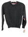 27 Miles Size S Dark Gray & PInk Cashmere Knit Heart Detail Elbow Patch Sweater Dark Gray & PInk / S