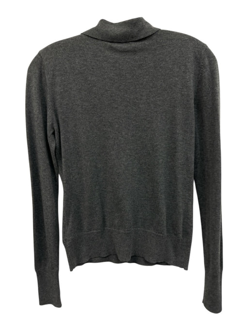 L'agence Size XS Dark Gray Cotton Blend Knit Long Sleeve 1/2 Button Sweater Dark Gray / XS